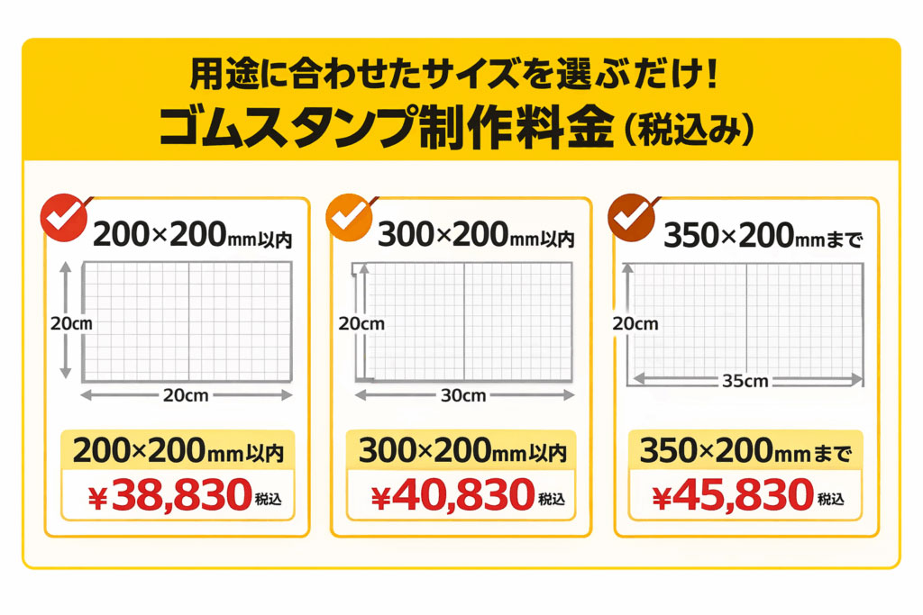 特大スタンプ・ゴム印・ハンコの価格
